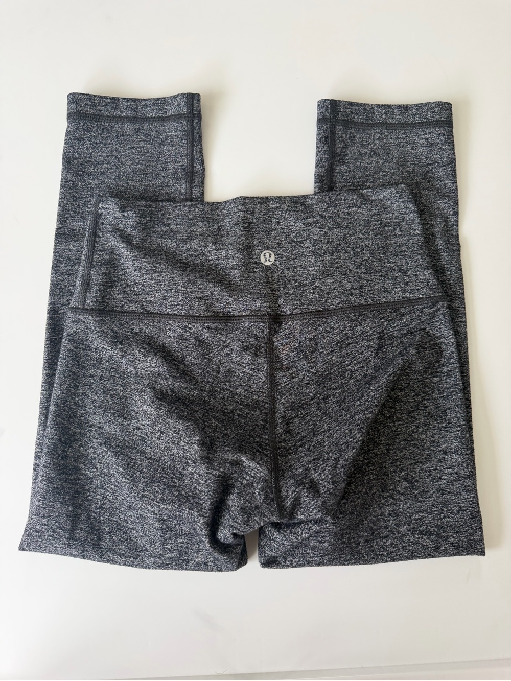 lululemon Wunder Under Heathered Gray High-Rise Cropped 7/8 Leggings Size 6 Yoga